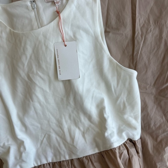 NWT Skies Are Blue Crew Neck Sleeveless Color Block Midi Dress - Picture 4 of 7